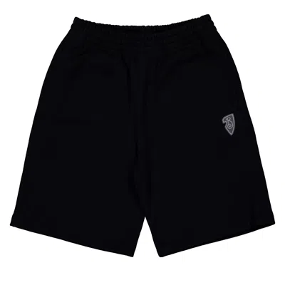 Burberry B Shield Logo Cotton Shorts In Black
