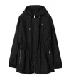 Burberry Long-sleeved Long Casual Jacket In Black