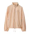Burberry B Shield-plaque Windbreaker Jacket In Gray