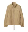 Burberry B Shield-plaque Windbreaker Jacket In Sand