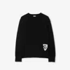 Burberry B Shield Wool Blend Sweater In Black