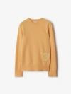 Burberry B Shield Wool Blend Sweater In Petal