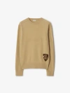 Burberry B Shield Wool Blend Sweater In Sand