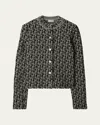 Burberry B Charm Wool Blend Jacket In Black Ip Pttrn