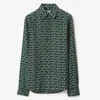 Burberry Printed Shirt In Green