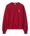 Burberry B Snake-appliqué Cotton Sweatshirt In Geranium