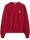 Burberry B Snake-appliqué Cotton Sweatshirt In Red