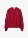 Burberry B Snake-appliqué Cotton Sweatshirt In Geranium