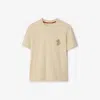 Burberry B Snake Cotton T-shirt In Nutmeg