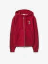 Burberry B Snake Cotton Zip Hoodie In Geranium