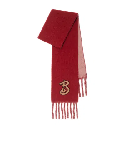Burberry B Snake Scarf In Geranium