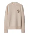Burberry B Snake Wool Cashmere Sweater In Nutmeg