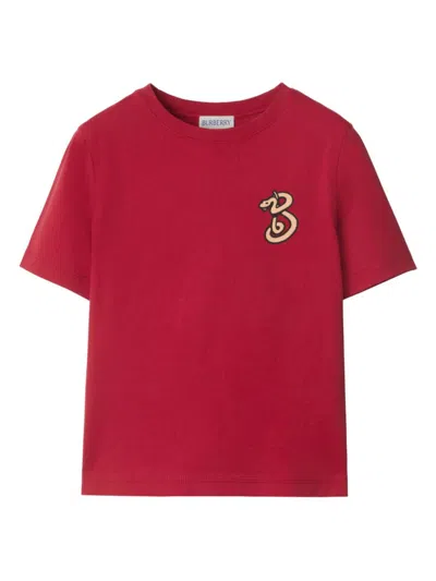 Burberry Kids' B Snake T-shirt In Red