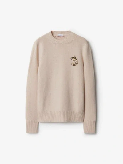 Burberry B Snake Wool Cashmere Sweater In Nutmeg