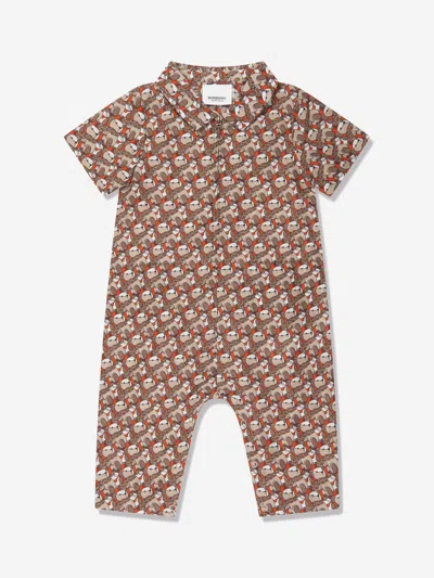 Burberry Baby Andreas Romper In Beige