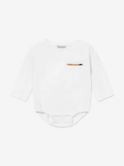 Burberry Baby Arden Bodysuit In White