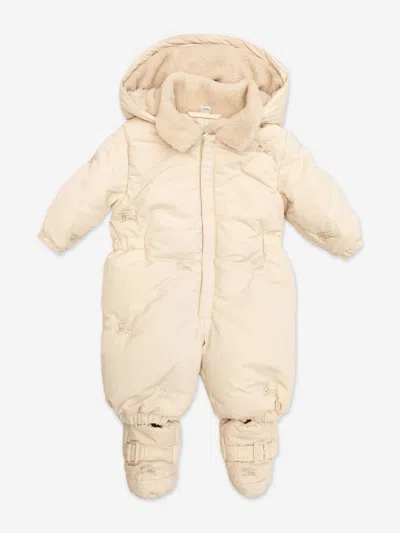 Burberry Baby Ariel Snowsuit In Ivory
