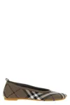 Burberry Knit Baby Nylon Blend Ballerinas With Knitted Traditional Check