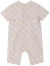 BURBERRY BABY BEIGE CHECK JUMPSUIT