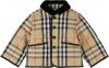 Burberry Baby Beige Quilted Jacket In Brown