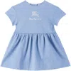 BURBERRY BABY BLUE EMBROIDERED DRESS