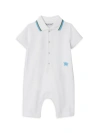 BURBERRY BABY BOY'S COTTON POLO PLAYSUIT