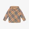 Burberry Baby Boys Beige Reversible Cotton Jacket