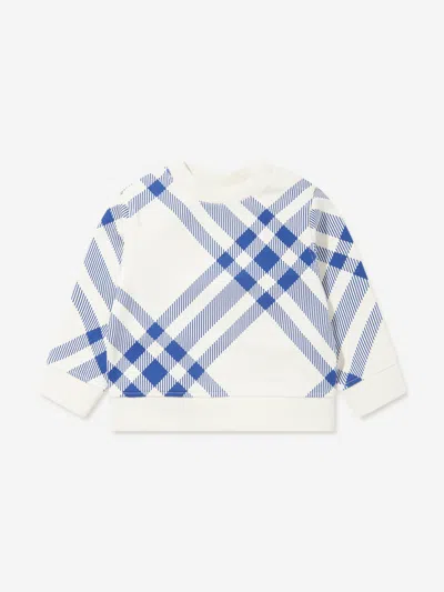 Burberry Babies' Vintage Check Jersey Sweatshirt In White