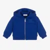 Burberry Baby Boys Blue Cotton Hoodie In Blue