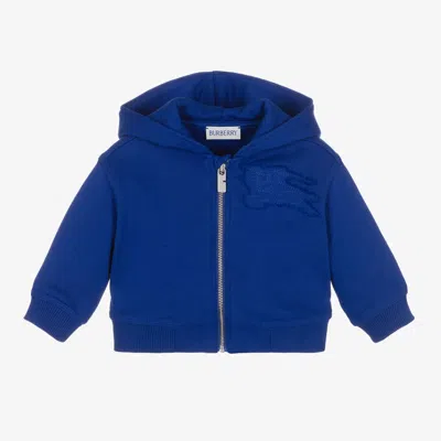 Burberry Baby Boys Blue Cotton Hoodie