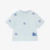 Burberry Baby Boys Blue Ekd Cotton T-shirt In Blue
