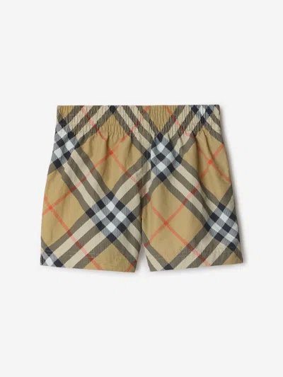 BURBERRY BURBERRY BABY BOYS CHECK MINI ATTICUS SWIM SHORTS
