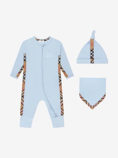Burberry Baby Boys Claude Gift Set On Blue