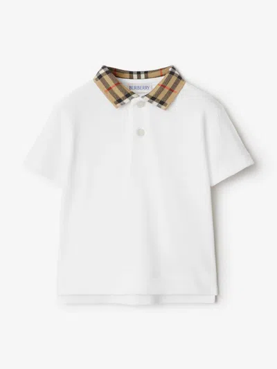 BURBERRY BURBERRY BABY BOYS JOHANE CHECK COLLAR POLO SHIRT