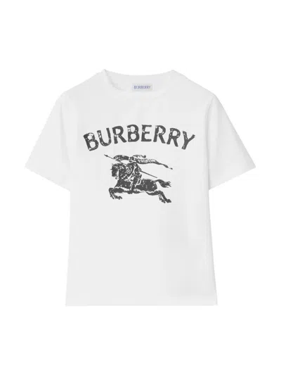 Burberry Kids Cedar Logo Printed T-shirt In Multi