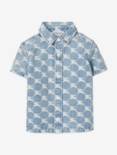 Burberry Kids' Baby Boy's & Little Boy's Alan Ekd Denim Shirt In Pale Blue