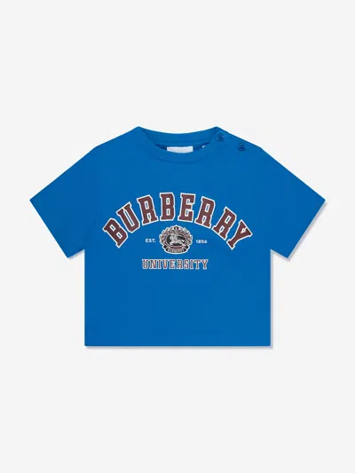 Burberry Baby Boys Mini Cedar College T-shirt In Blue