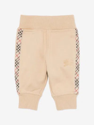 Burberry Baby Boys Mini Jackson Check Tape Joggers In Neutral