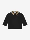 Burberry Baby Boys Mini Johane Long Sleeve Polo Shirt In Black