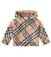 Burberry Baby  Check Wool Jacket In Beige