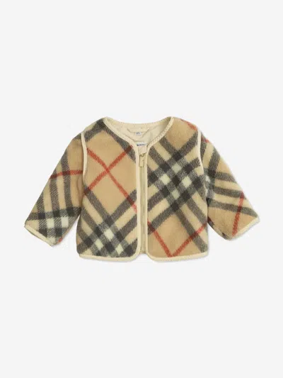 Burberry Baby Check Bobby Jacket In Nude