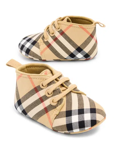 Burberry Baby's Check Booties In Multi