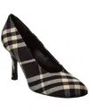 Burberry Woman Pumps Black Size 7 Textile Fibers In Black