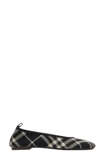 Burberry Baby Check Knit Ballerina Flat