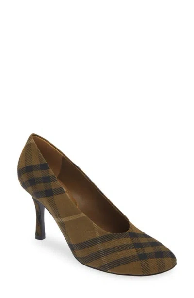Burberry Baby Check Knit Pump In Furrow Ip Check