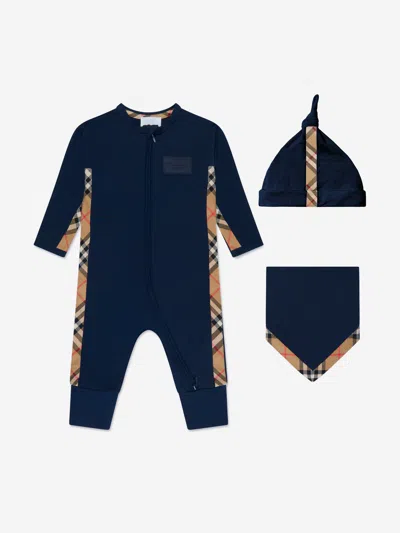 Burberry Baby Claude Gift Set In Blue