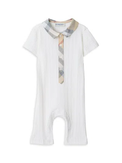 Burberry Baby's Cotton Coverall In White