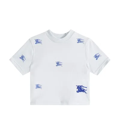 Burberry Baby Cotton Jersey T-shirt In Blue