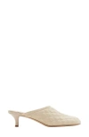 Burberry Baby Ekd Kitten Heel Mule In Beige