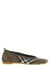 Burberry Knit Baby Nylon Blend Ballerinas With Knitted Traditional Check